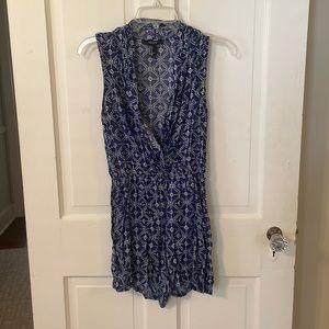 Dark blue mosaic pattern forever 21 romper